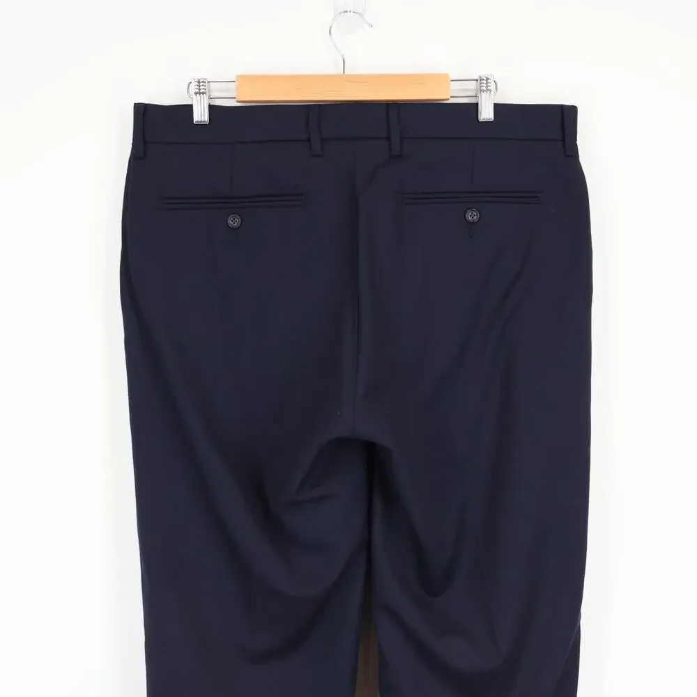 J.Crew Men's Classic Creased Wool Trouser Pant Navy Blue Size 36x30 NWT